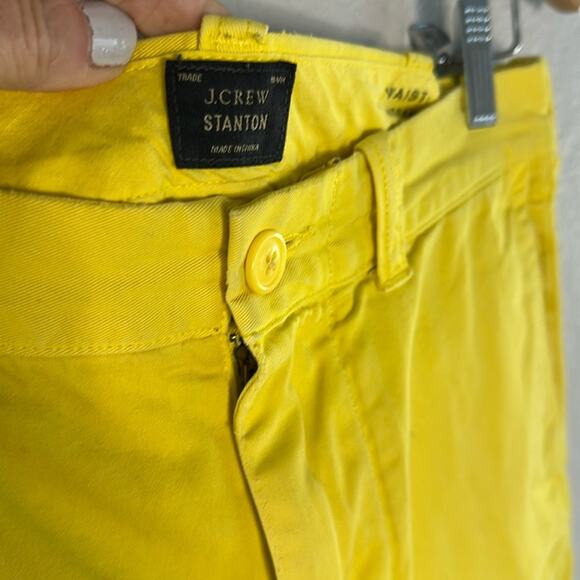 J. Crew Cotton Yellow Stanton Twill Men's Shorts Size 29 Preppy Spring Vacation - Picture 3 of 8